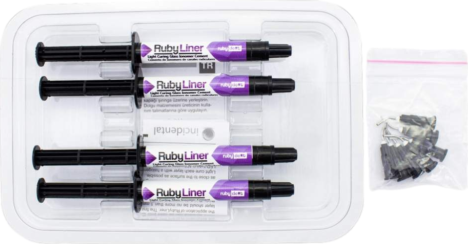 Rubydent Ruby Liner Işınla Sertleşen Cam İyonomer Siman 4'lü Paket